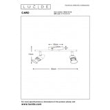 Lucide CARO - Modern Black Ceiling Spotlights - Dual GU10