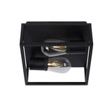 Lucide CARLYN - Modern Black Ceiling Light for Bathroom - 2xE14 - IP54