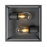 Lucide CARLYN - Modern Black Ceiling Light for Bathroom - 2xE14 - IP54