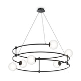 Contemporary Black Metal Balance Pendant Light by Maytoni