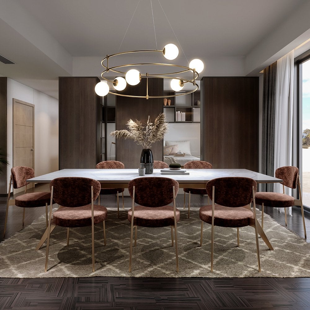 Elegant Arc Gold Pendant Lamp - Contemporary Design
