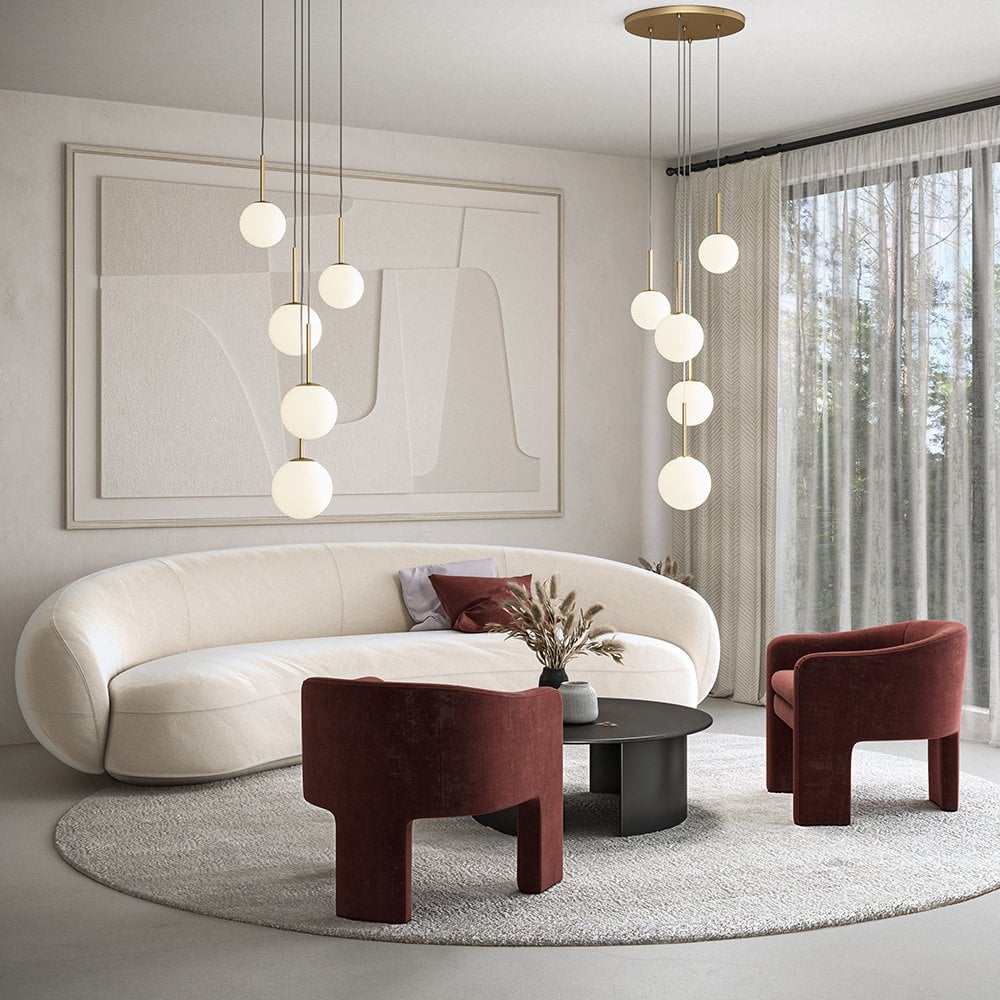 Contemporary Gold Sphere Pendant Light - Maytoni Modern Collection