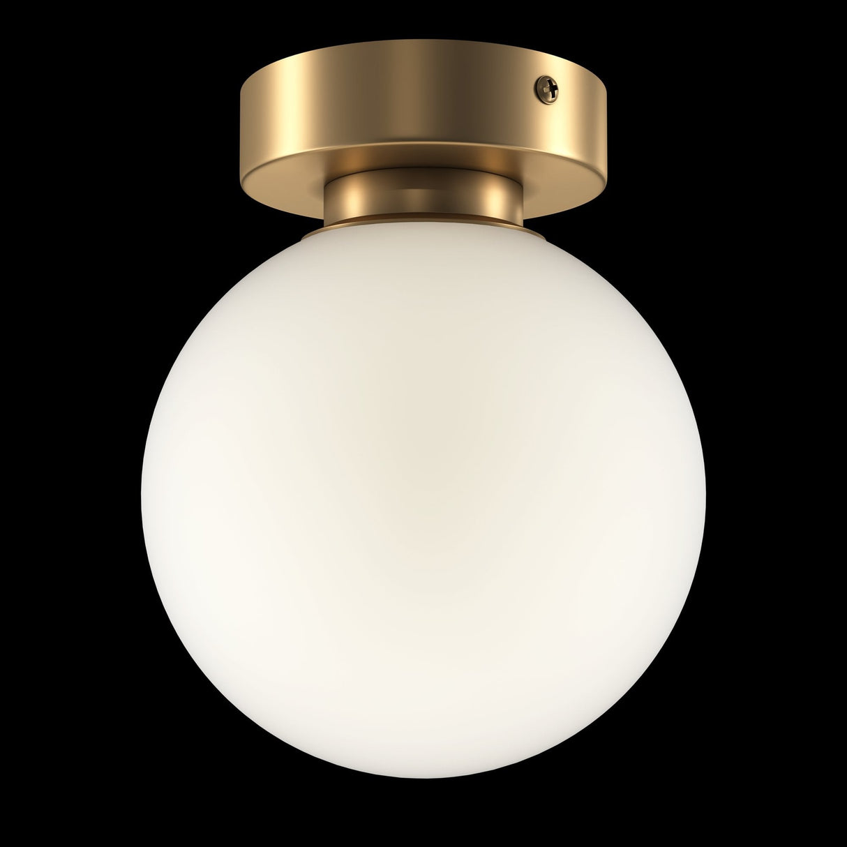 Sleek Gold Modern Wall Lamp with Frosted Glass Sphere Shade