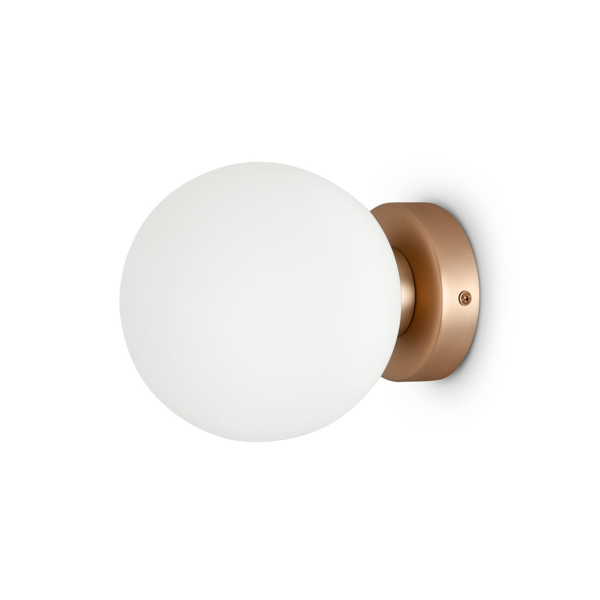 Sleek Gold Modern Wall Lamp with Frosted Glass Sphere Shade