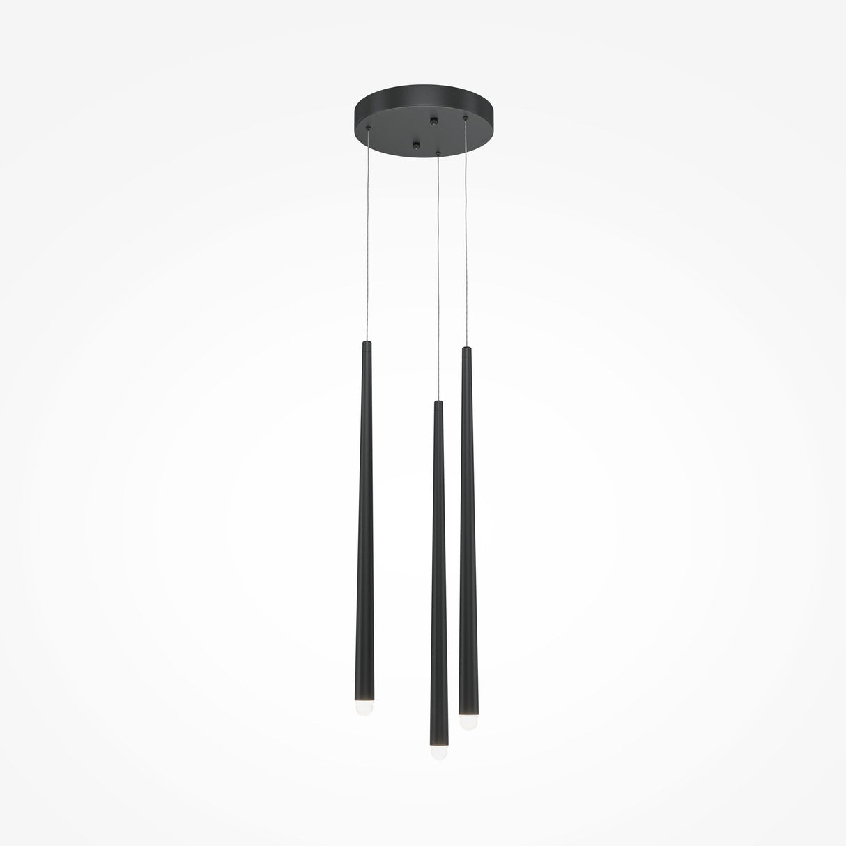 Sleek Black Cascade LED Pendant Light by Maytoni