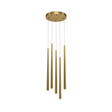Contemporary Brass Cascade Pendant Light