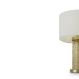 Elegant Gold Modern Table Lamp with White Sphere Lampshade