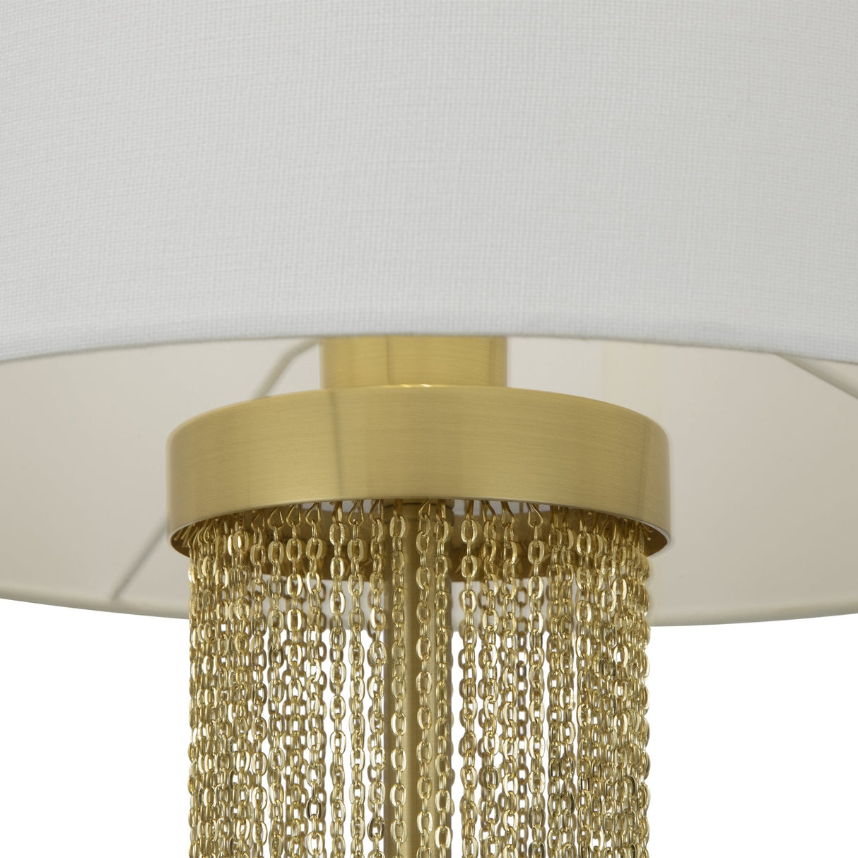 Elegant Gold Modern Table Lamp with White Sphere Lampshade