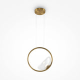 Elegant Brass Lunare Pendant Light - Modern Moon Design