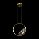 Elegant Brass Lunare Pendant Light - Modern Moon Design