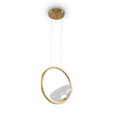 Elegant Brass Lunare Pendant Light - Modern Moon Design