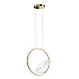 Elegant Brass Lunare Pendant Light - Modern Moon Design