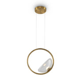 Elegant Brass Lunare Pendant Light - Modern Moon Design