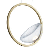 Elegant Brass Lunare Pendant Light - Modern Moon Design