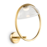 Lunar Brass Wall Light with Frosted Glass Dome - Modern Elegance by Maytoni