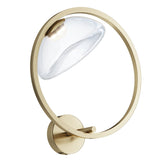 Lunar Brass Wall Light with Frosted Glass Dome - Modern Elegance by Maytoni