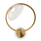 Lunar Brass Wall Light with Frosted Glass Dome - Modern Elegance by Maytoni