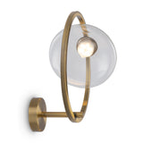 Elegant Brass Lunar Wall Lamp - Modern Aesthetic