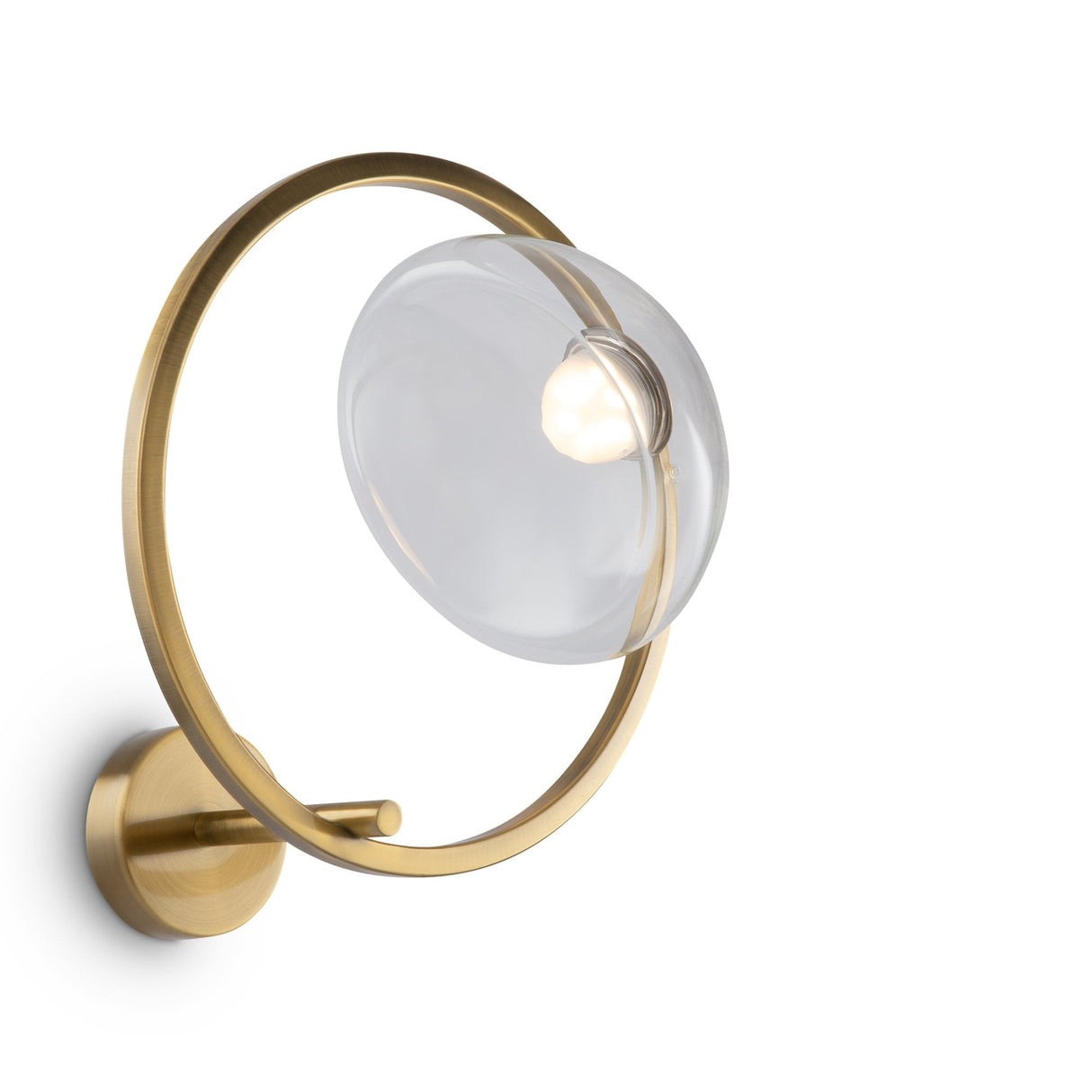 Elegant Brass Lunar Wall Lamp - Modern Aesthetic