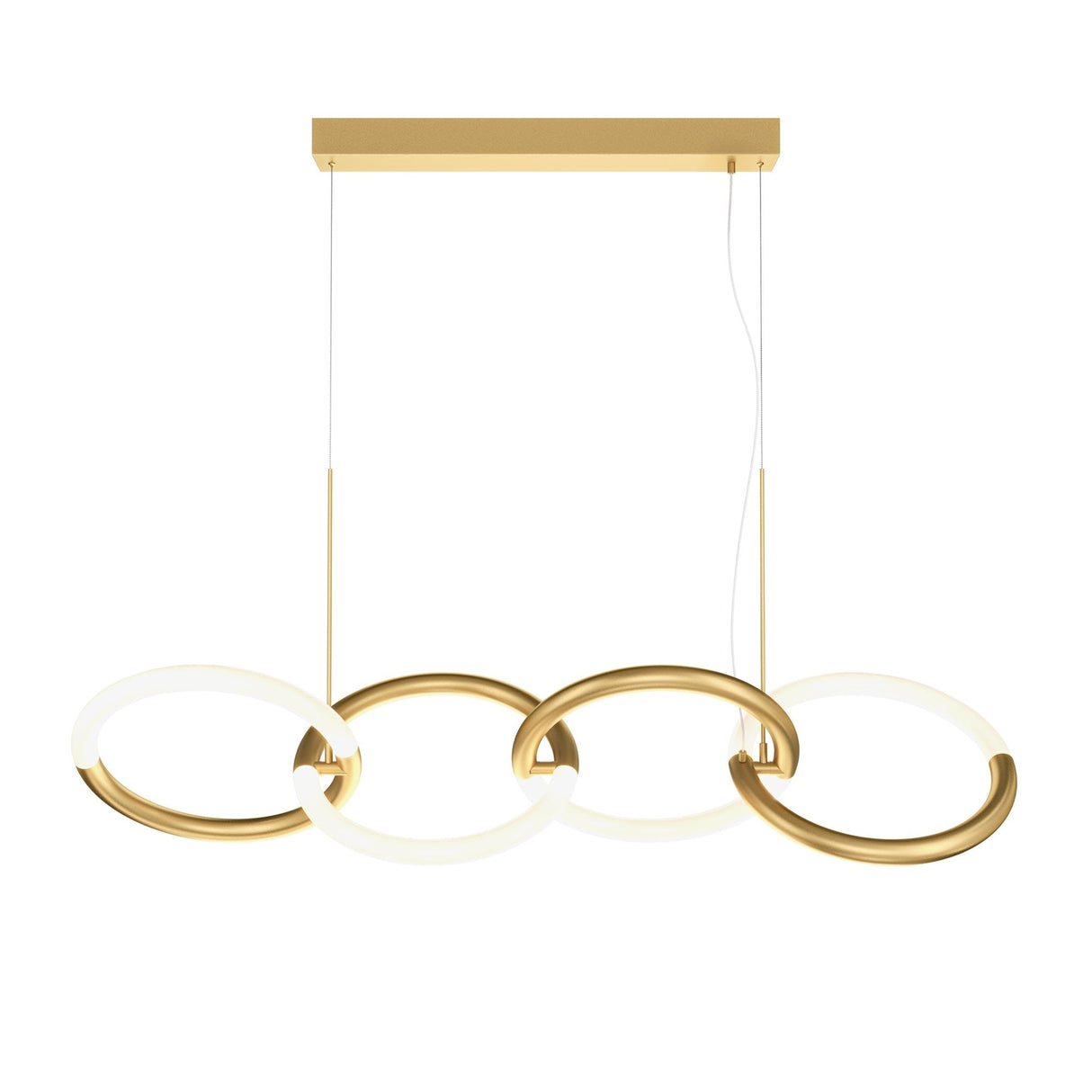Sleek Gold Modern Pendant Light with Adjustable Light Rings