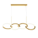Sleek Gold Modern Pendant Light with Adjustable Light Rings