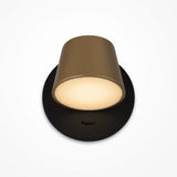 Black and Brass Contemporary Wall Lamp with Pixel Design