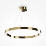 Modern Brass Saturno Circle Pendant by Maytoni
