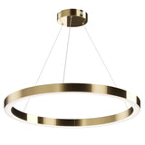 Modern Brass Saturno Circle Pendant by Maytoni