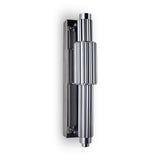 Sleek Chrome Vertical Wall Sconce with Ribbed Glass Design