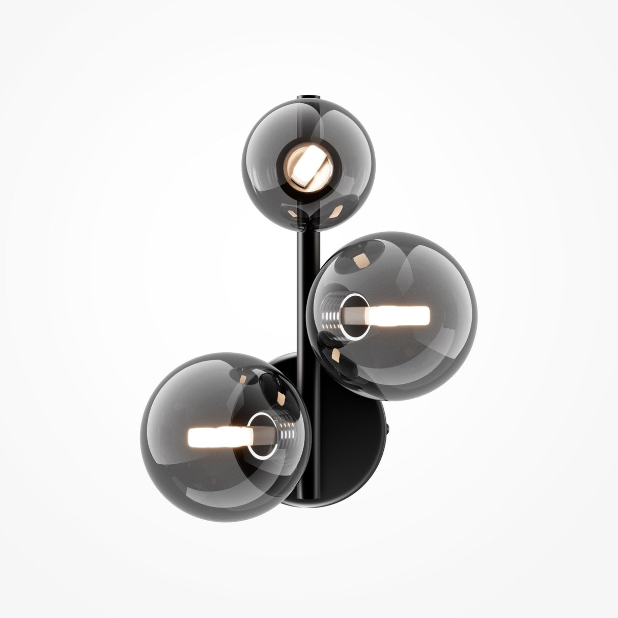 Sleek Black Dallas Contemporary Wall Lamp