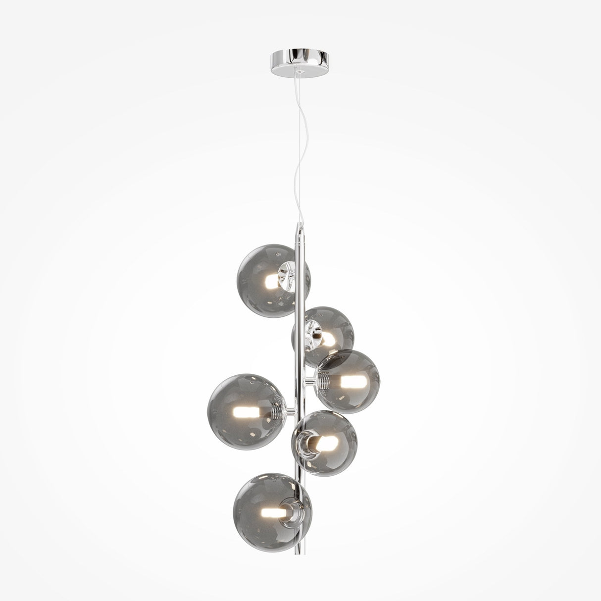Chrome Sphere Pendant Lamp - Modern Dallas Collection by Maytoni
