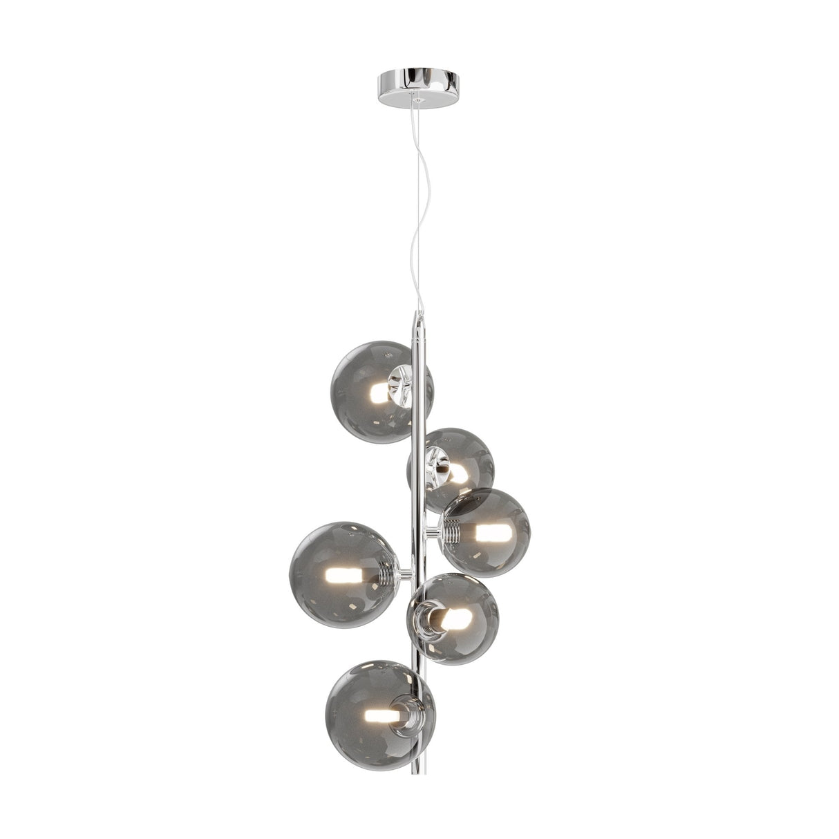 Chrome Sphere Pendant Lamp - Modern Dallas Collection by Maytoni