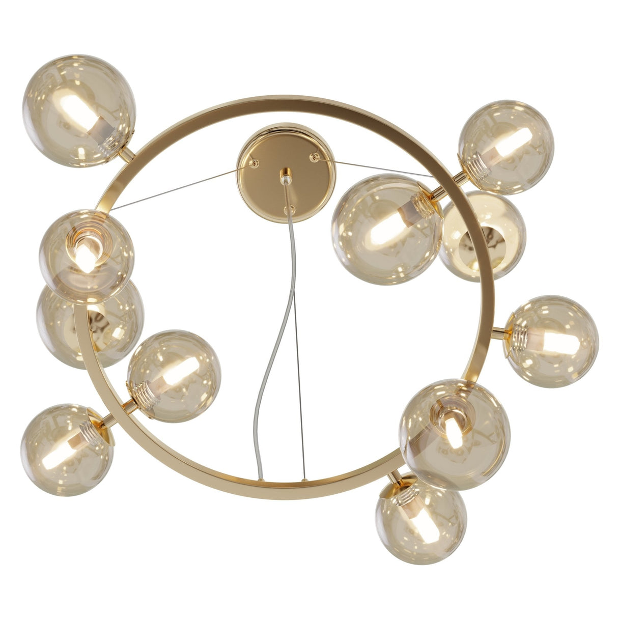 Contemporary Gold Sphere Pendant Light - Dallas Collection