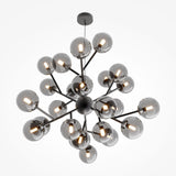 Sleek Smoky Glass Sphere Pendant Lamp - Black