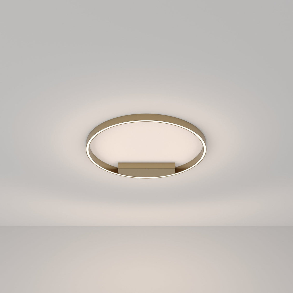 Contemporary Brass Circle Ceiling Light - Rim Series