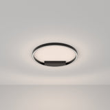 Sleek Black Circular LED Ceiling Lamp - Modern Rim Design