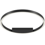 Sleek Black Circular LED Ceiling Lamp - Modern Rim Design