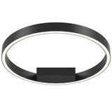 Sleek Black Rim LED Ceiling Lamp - Modern Design