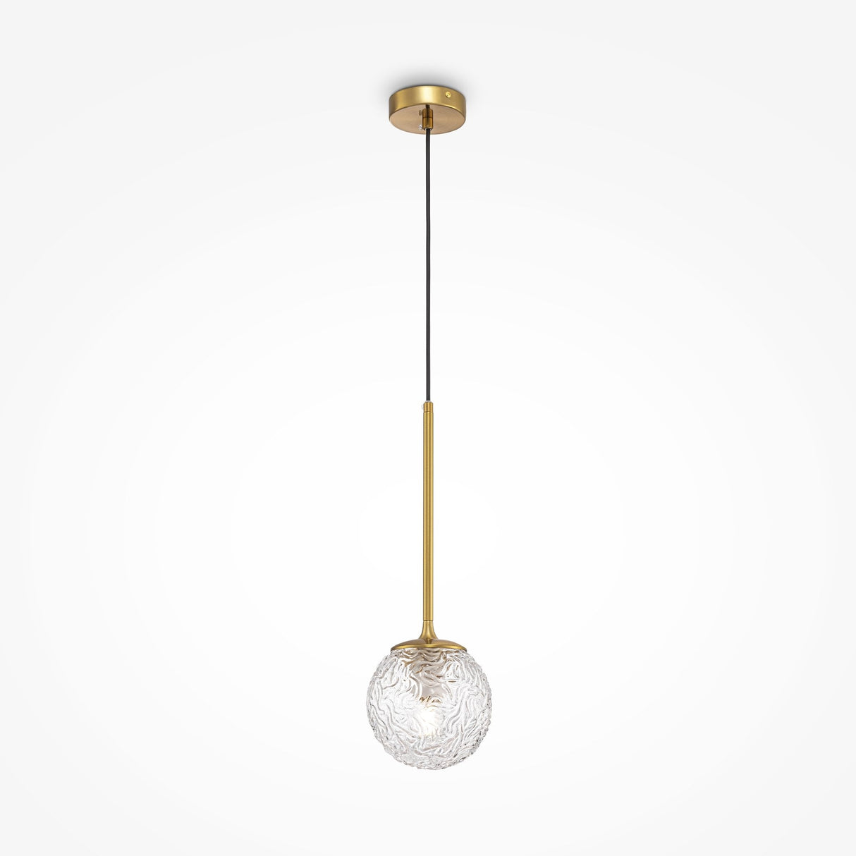Contemporary Brass Ligero Globe Pendant Light