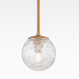 Contemporary Brass Ligero Globe Pendant Light