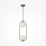 Sleek Brass Modern Pendant Light - Maytoni Ring Collection
