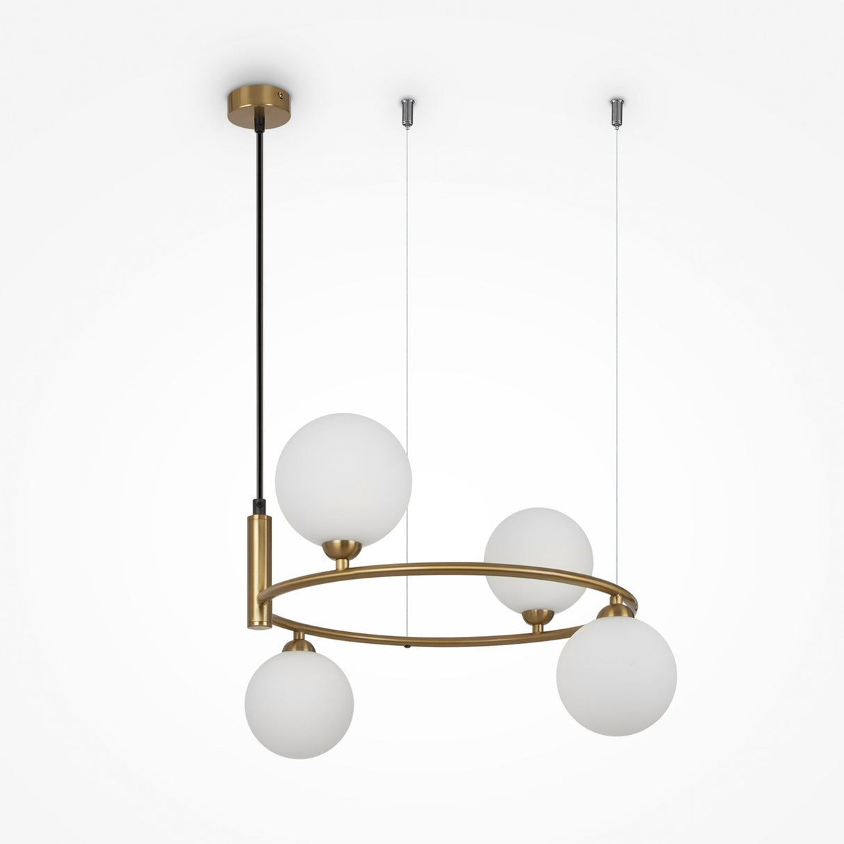 Contemporary Brass Sphere Pendant Light