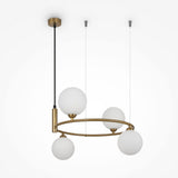 Contemporary Brass Sphere Pendant Light