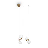 Contemporary Brass Sphere Pendant Light