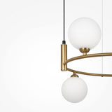 Contemporary Brass Sphere Pendant Light