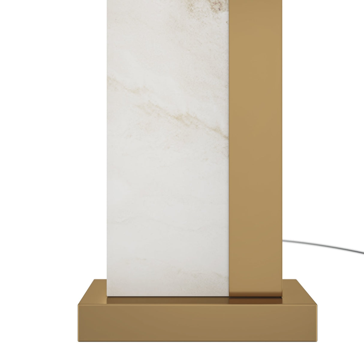 Bianco Modern Brass Table Lamp with Alabaster Accents - Maytoni Collection