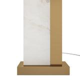 Bianco Modern Brass Table Lamp with Alabaster Accents - Maytoni Collection