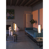 Elegant Gold Asymmetric Table Lamp with White Glass Shade