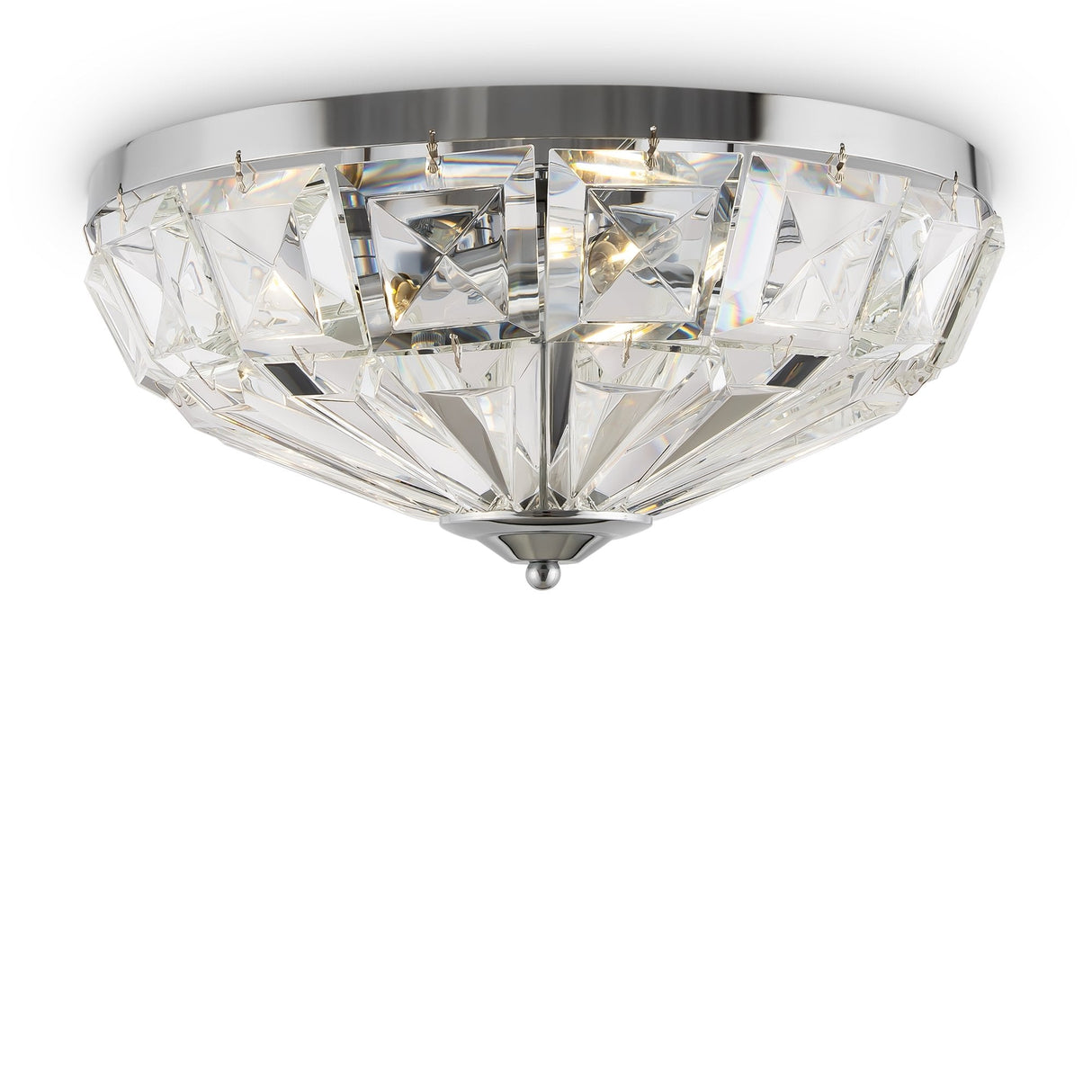 Elegance Chrome Faceted Ceiling Lamp - Neoclassic Collection