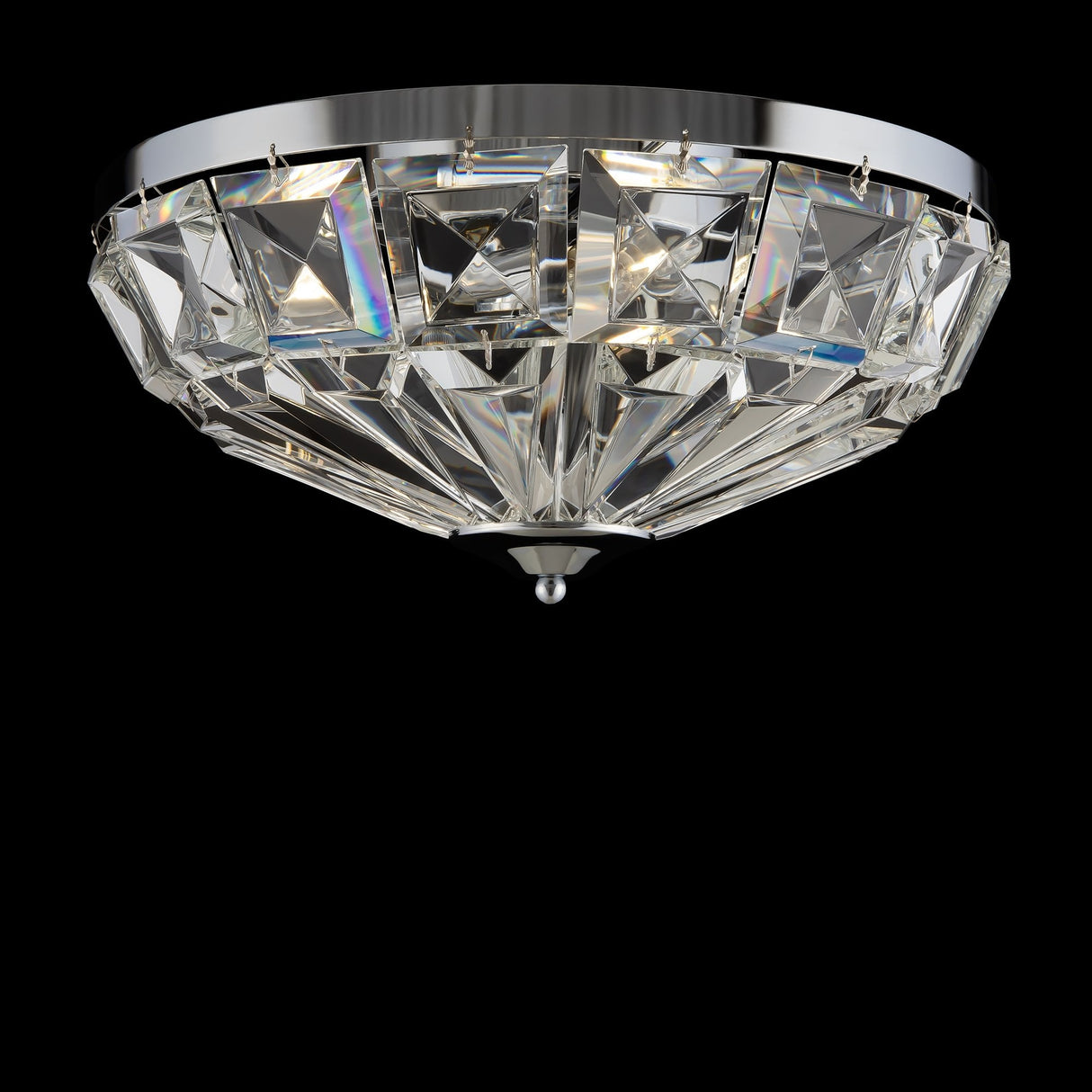 Elegance Chrome Faceted Ceiling Lamp - Neoclassic Collection